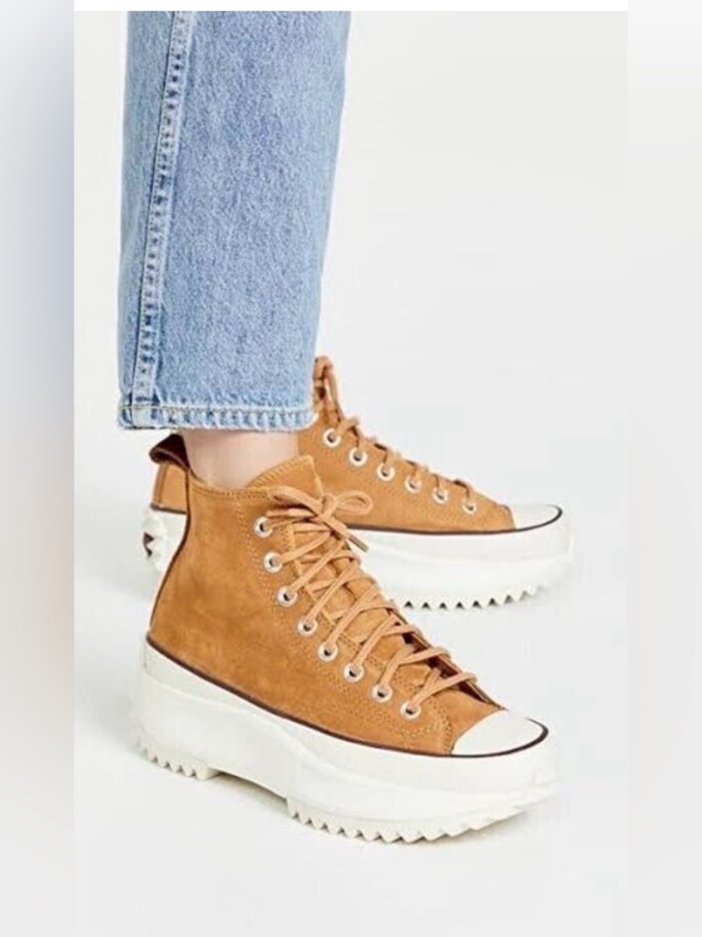 RARE Converse run star hike Sneaker in Yellow Suede 8.5
